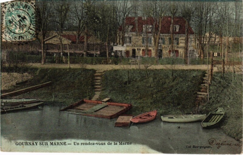 Carte postale ancienne Gournay-sur-Marne Un Rendez-vous de la Marne à Gournay-sur-Marne