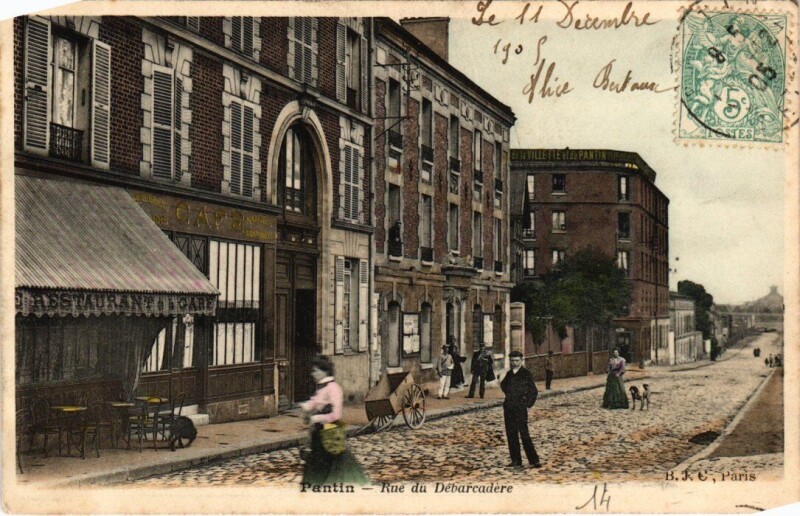 Carte postale ancienne Pantin Rue du Debarcadere à Pantin