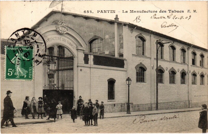 Carte postale ancienne Pantin La Manufacture des Tabacs à Pantin