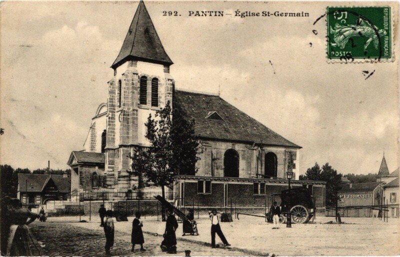 Carte postale ancienne Pantin L'Eglise Saint-Germain à Pantin
