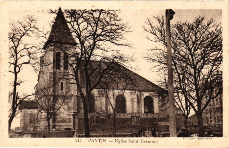 Carte postale ancienne Pantin L'Eglise Saint-Germain à Pantin