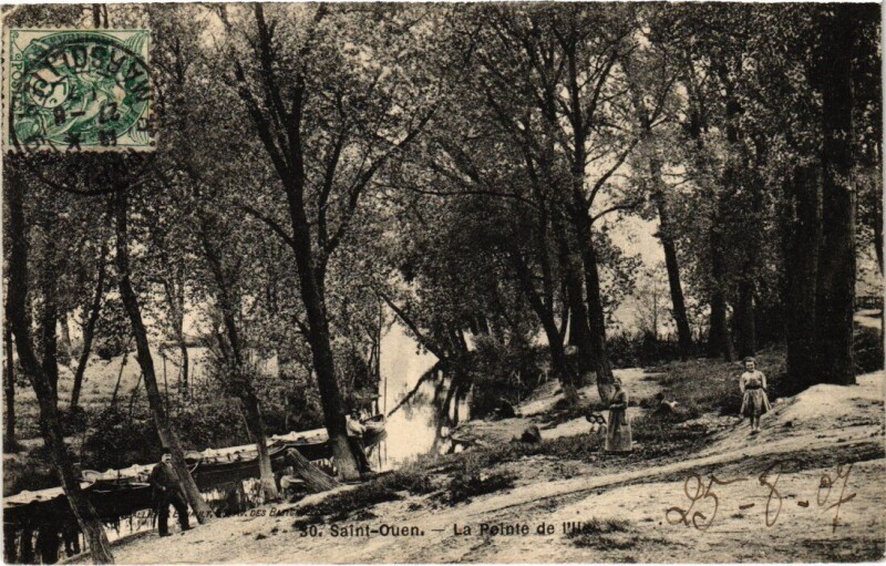 Carte postale ancienne La Pointe de l'Ile à Saint-Ouen-sur-Seine