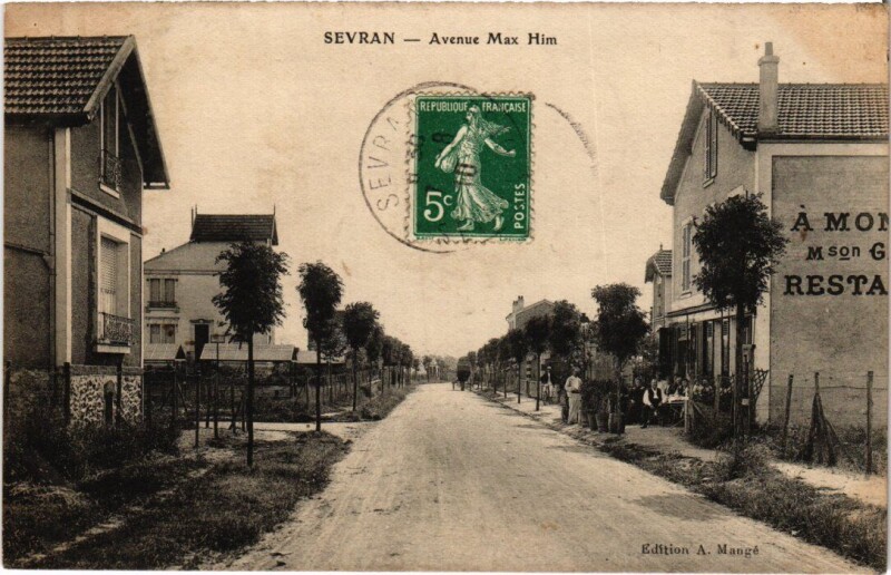 Carte postale ancienne Sevran Avenue Max Him à Sevran