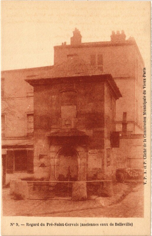 Carte postale ancienne Le Pre-Saint-Gervais Maison - Anciennes Eaux de Belleville