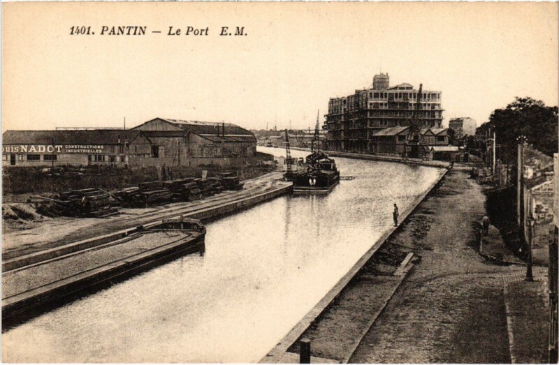Carte postale ancienne Pantin Le Port à Pantin