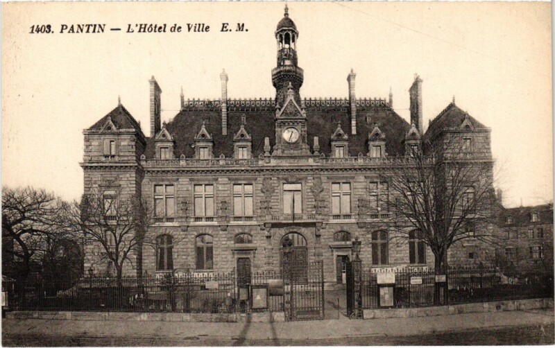 Carte postale ancienne Pantin Hotel de Ville à Pantin