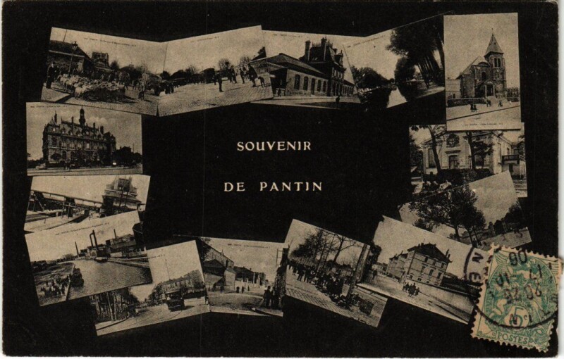 Carte postale ancienne Souvenir de Pantin Scenes à Pantin