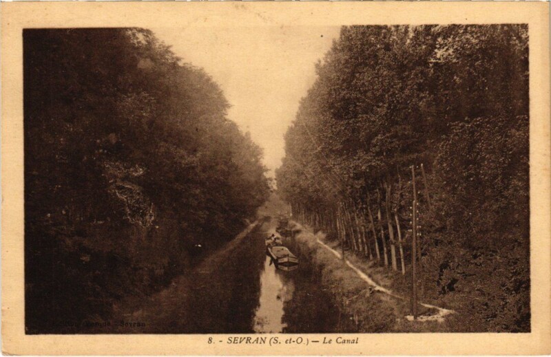 Carte postale ancienne Sevran Le Canal à Sevran