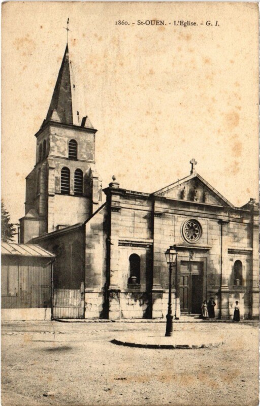 Carte postale ancienne L'Eglise à Saint-Ouen-sur-Seine