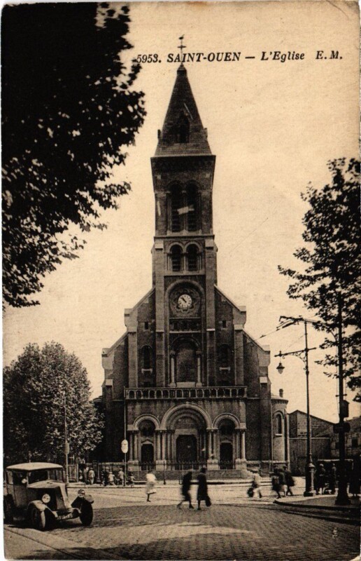 Carte postale ancienne L'Eglise à Saint-Ouen-sur-Seine