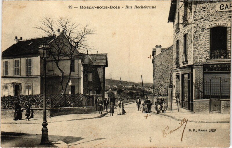 Carte postale ancienne Rosny-sous-Bois Rue Rochebrune à Rosny-sous-Bois