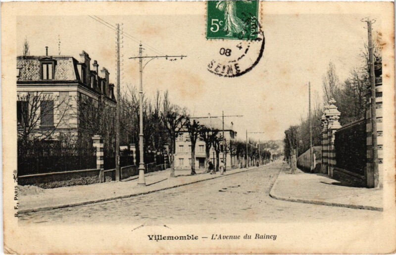 Carte postale ancienne Villemomble Avenue du Raincy à Villemomble