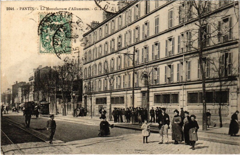 Carte postale ancienne Pantin Manufacture d'Allumettes à Pantin
