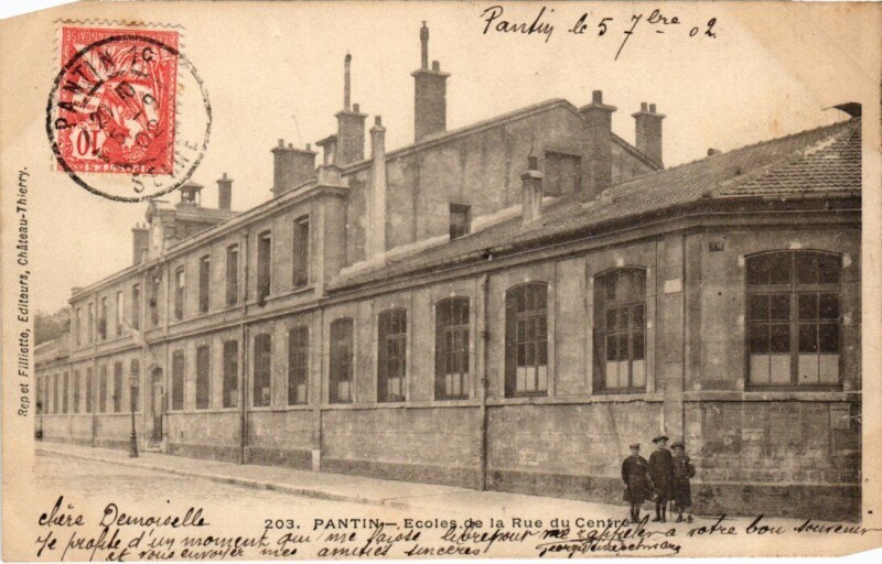 Carte postale ancienne Pantin Ecoles de la Rue du Centre à Pantin