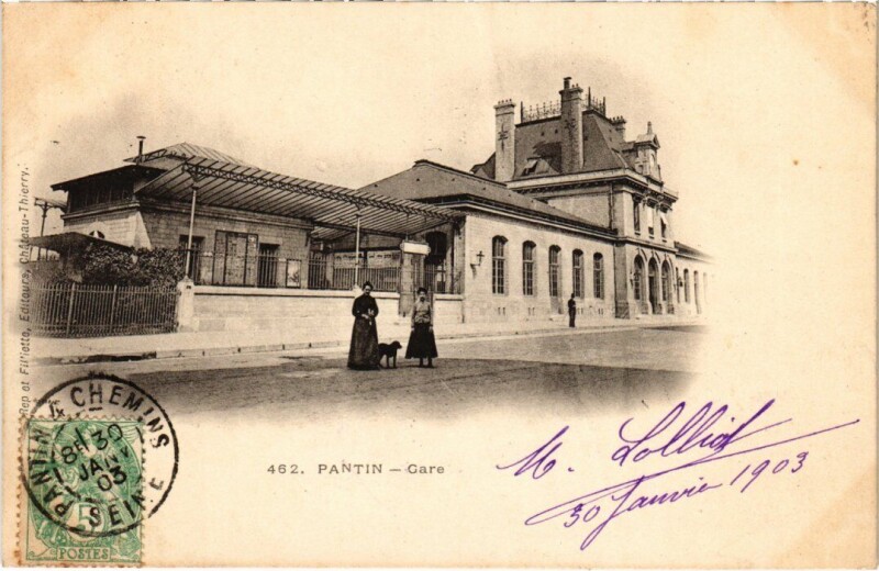 Carte postale ancienne Pantin Gare à Pantin