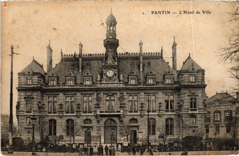 Carte postale ancienne Pantin Hotel de Ville à Pantin