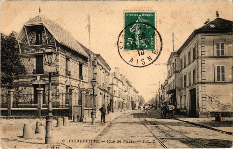 Carte postale ancienne Pierrefitte Rue de Paris