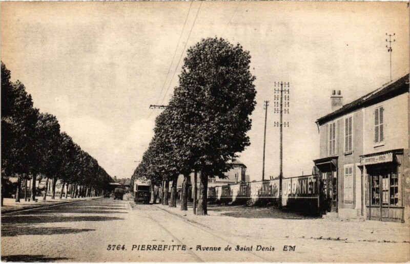 Carte postale ancienne Pierrefitte Avenue de Saint-Denis à Saint-Denis