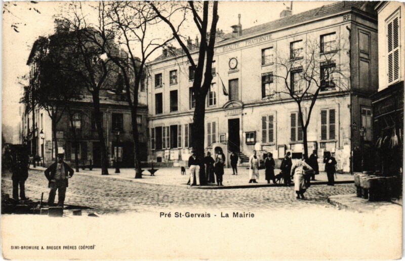 Carte postale ancienne Le Pre-Saint-Gervais Mairie