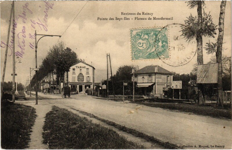 Carte postale ancienne Montfermeil Pointe des Sept-Iles - Plateau de Montfermeil à Montfermeil