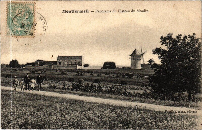 Carte postale ancienne Montfermeil Panorama du Plateau du Moulin à Montfermeil