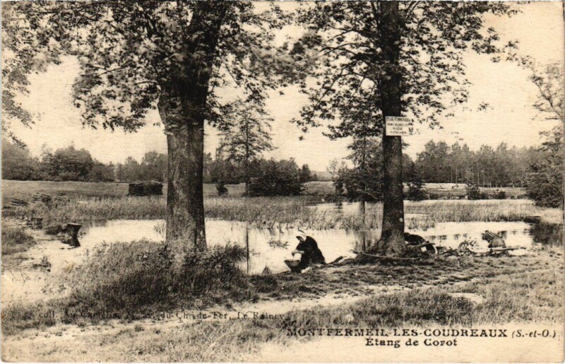 Carte postale ancienne Montfermeil Les Coudreaux - Etang de Corot à Montfermeil
