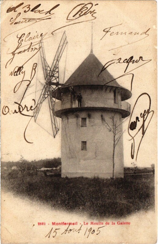 Carte postale ancienne Montfermeil Le Moulin de la Galette à Montfermeil