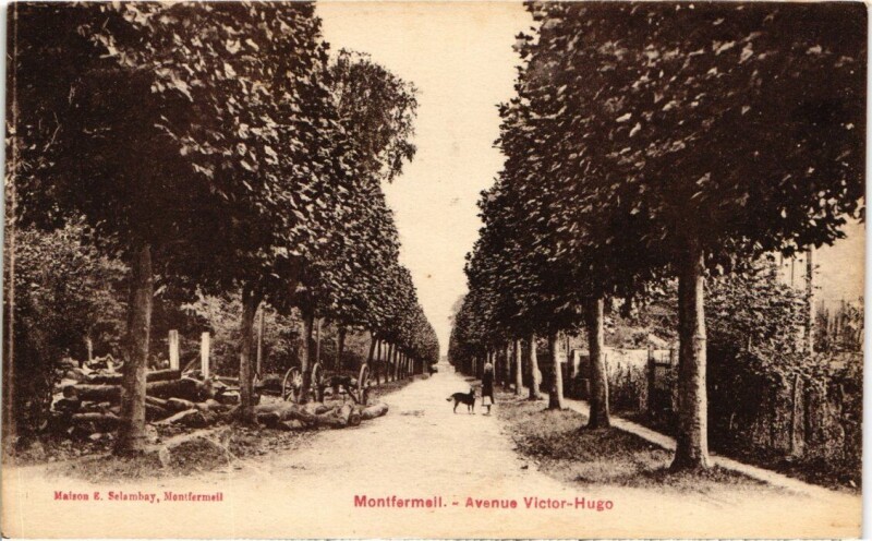 Carte postale ancienne Montfermeil Avenue Victor-Hugo à Montfermeil