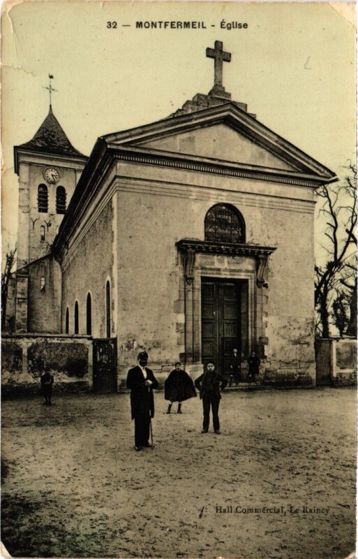 Carte postale ancienne Montfermeil Eglise à Montfermeil