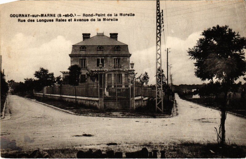 Carte postale ancienne Gournay-sur-Marne Rond-Point de la Morelle à Gournay-sur-Marne