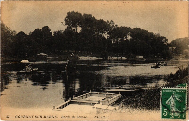 Carte postale ancienne Gournay-sur-Marne Bords de Marne à Gournay-sur-Marne