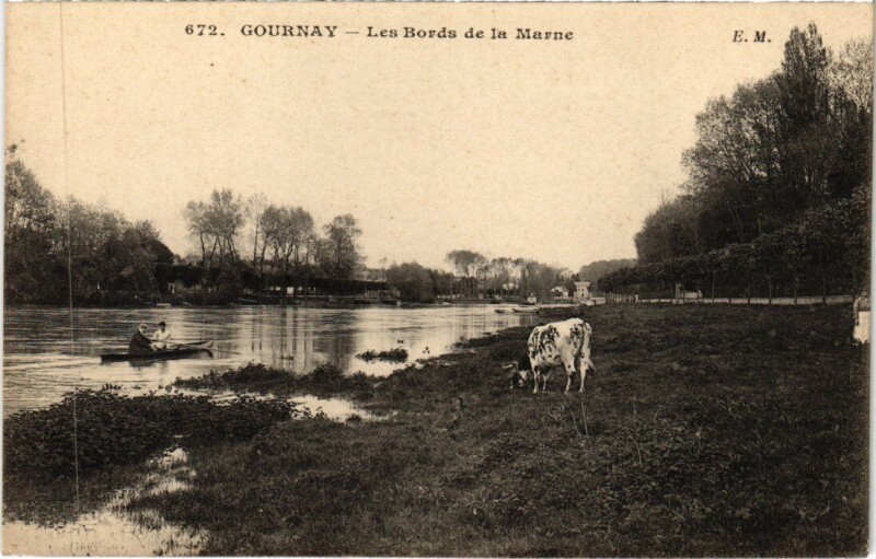 Carte postale ancienne Gournay-sur-Marne Les Bords de la Marne à Gournay-sur-Marne