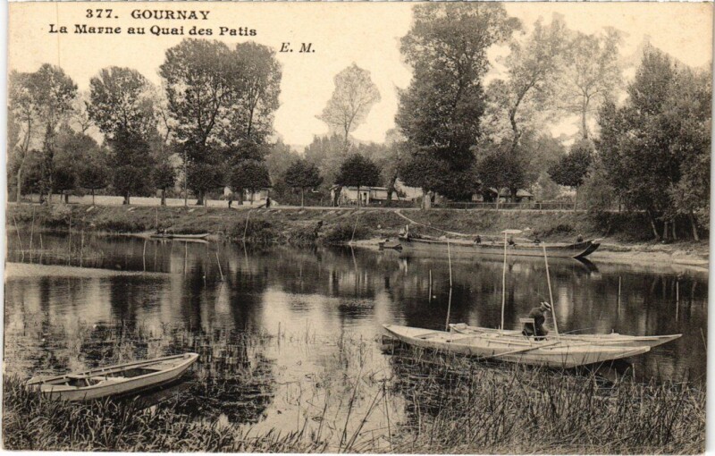 Carte postale ancienne Gournay-sur-Marne La Marne au Quai des Patis à Gournay-sur-Marne
