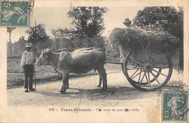 Carte postale ancienne Types Creusois - Y'Ou Vene De Care D'Ou Trefle