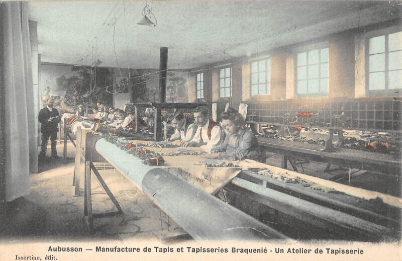 Carte postale ancienne Aubusson - Manufacture De Tapis Et Tapisserie Braquenie - Un Atelier De T à Aubusson