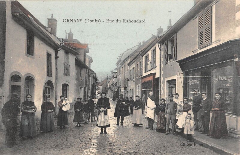 Carte postale ancienne Ornans / Rue Du Rahoudard à Ornans
