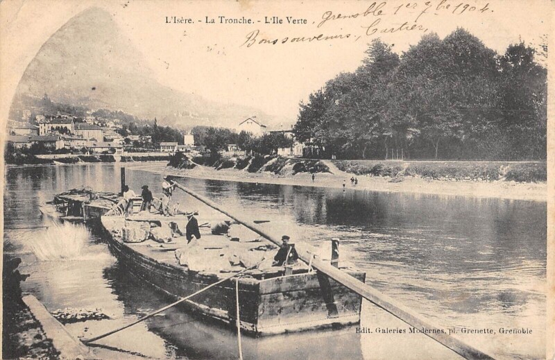 Carte postale ancienne L'Isere / La Tronche / L'Ile Verte à La Tronche