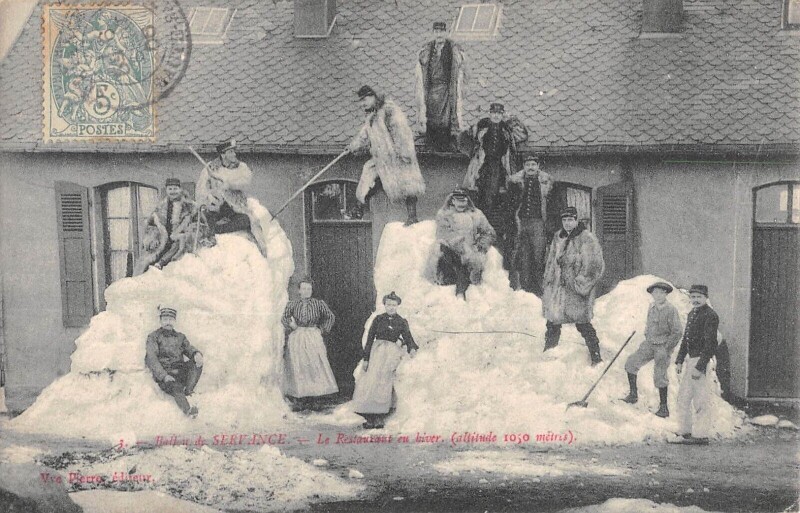Carte postale ancienne Ballon De Servance / Le Restaurant En Hiver