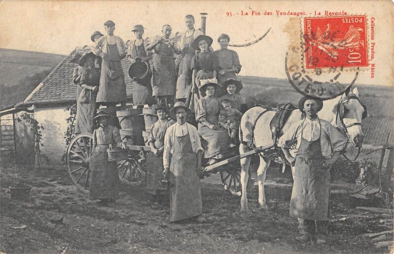 Carte postale ancienne Cote D'Or / La Fin Des Vendanges / La Revoule