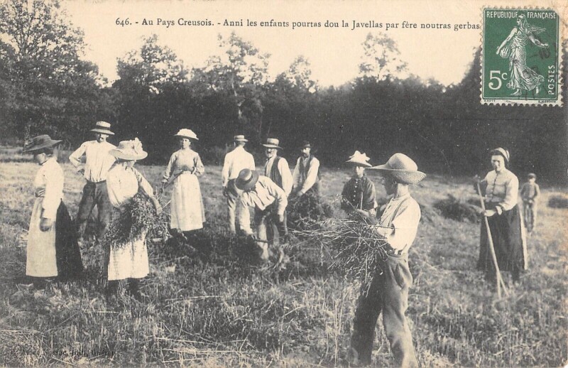 Carte postale ancienne Au Pays Creusois - Anni Les Enfants Pourtas