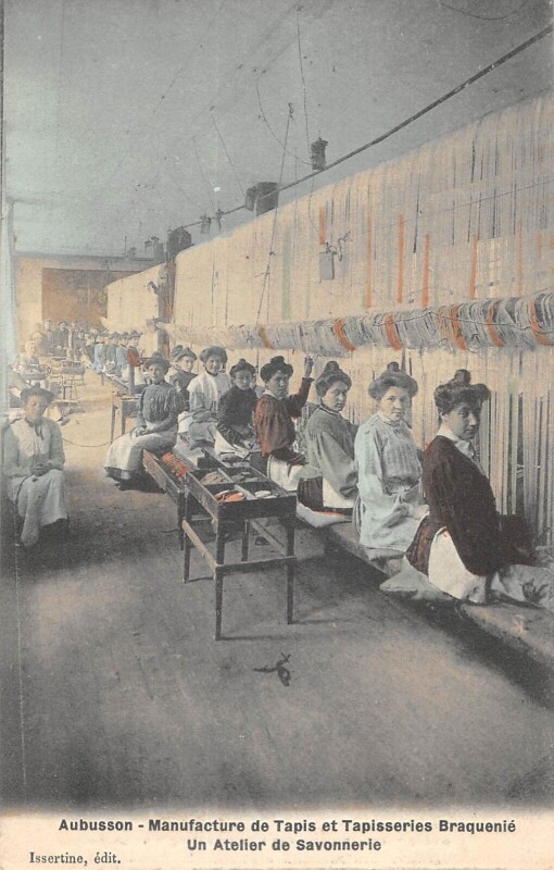Carte postale ancienne Aubusson - Manufacture De Tapis Et Tapisserie Braquenie - Un Atelier De S à Aubusson