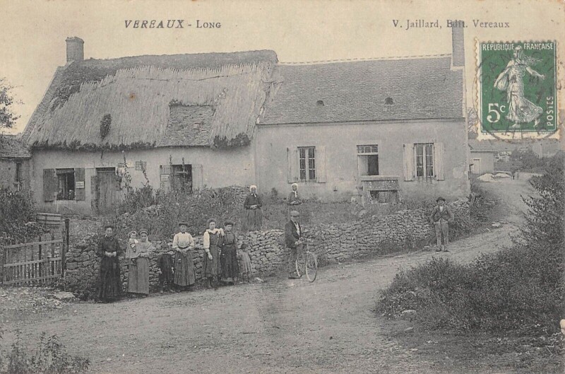 Carte postale ancienne Vereaux - Long - cpa rare à Vereaux