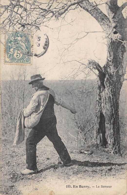 Carte postale ancienne En Berry - Le Semeur
