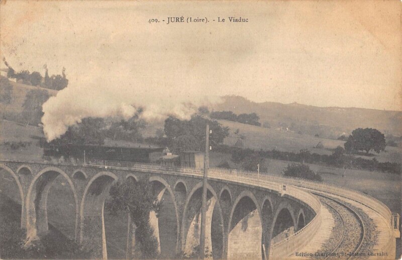 Carte postale ancienne Jure / Le Viaduc / Train