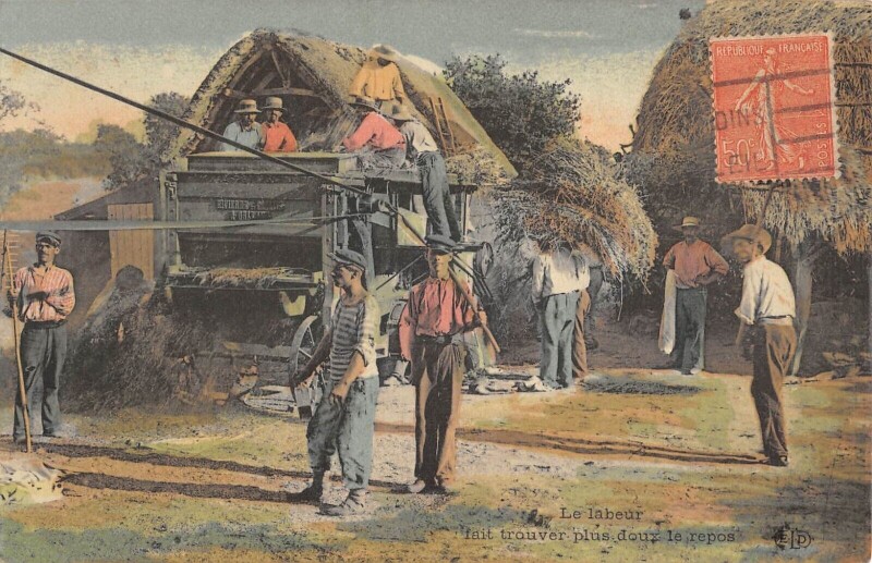 Carte postale ancienne Agriculture - Le Labeur Fait Trouver Plus Doux Le Repos