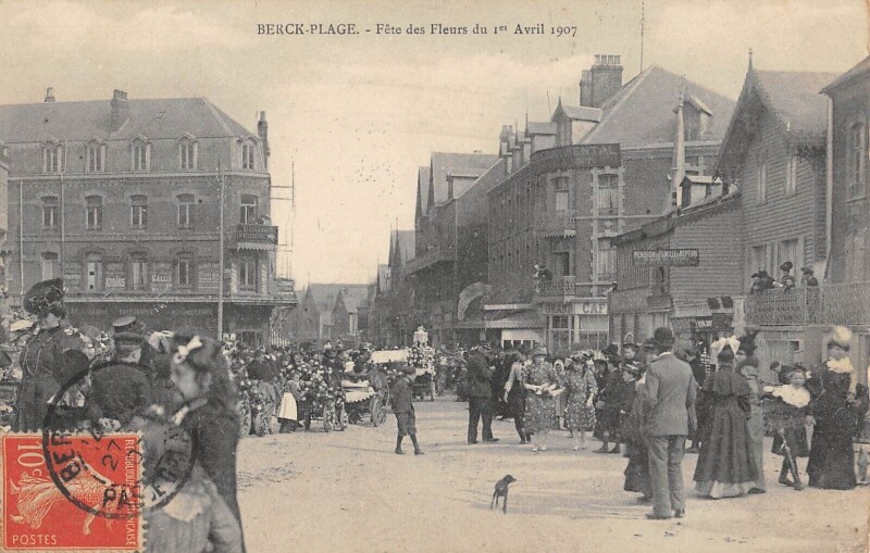 Carte postale ancienne Berck Plage - Fete Des Fleurs Du 1ER Avril 1907 à Berck