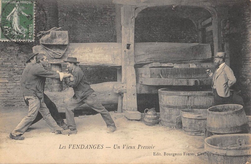 Carte postale ancienne Les Vendanges - Un Vieux Pressoir
