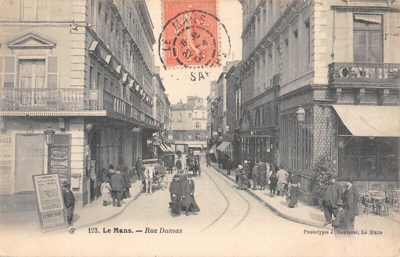 Carte postale ancienne Le Mans / Rue Dumas au Mans