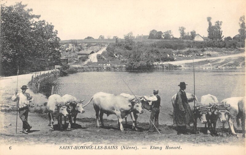 Carte postale ancienne Saint Honore Les Bains - Etang Honore
