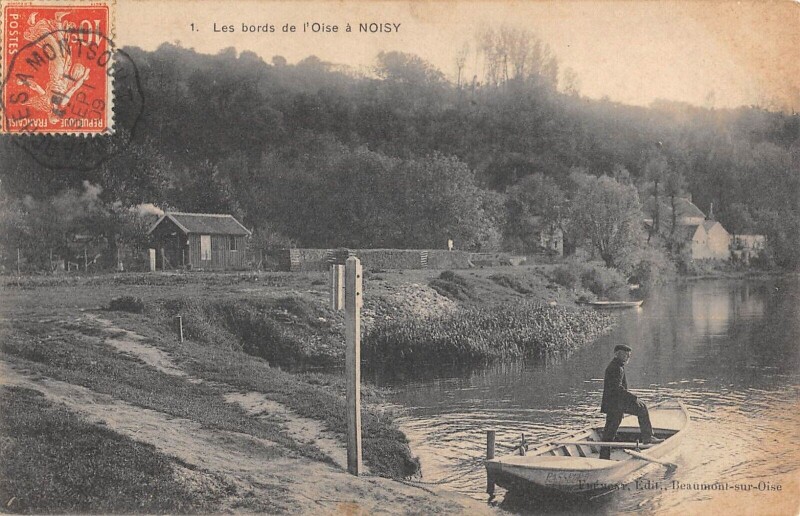 Carte postale ancienne Les Bords De L'Oise A Noisy